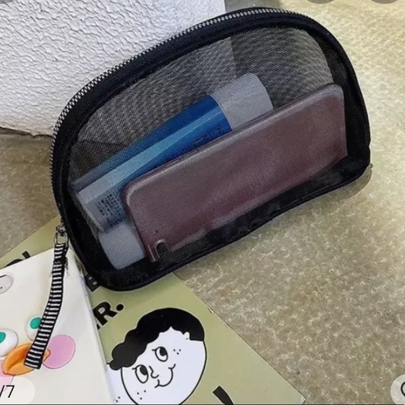 🎉 New Lux Mesh Transparent Makeup Bag - Picture 2 of 3